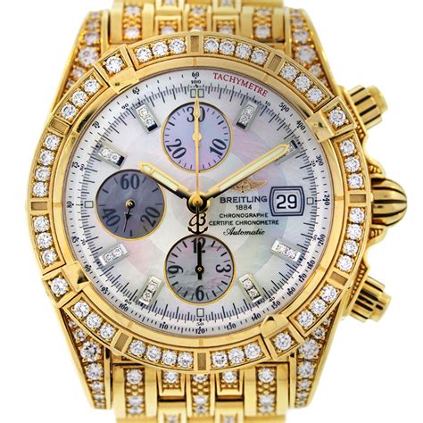 breitling watch with diamonds